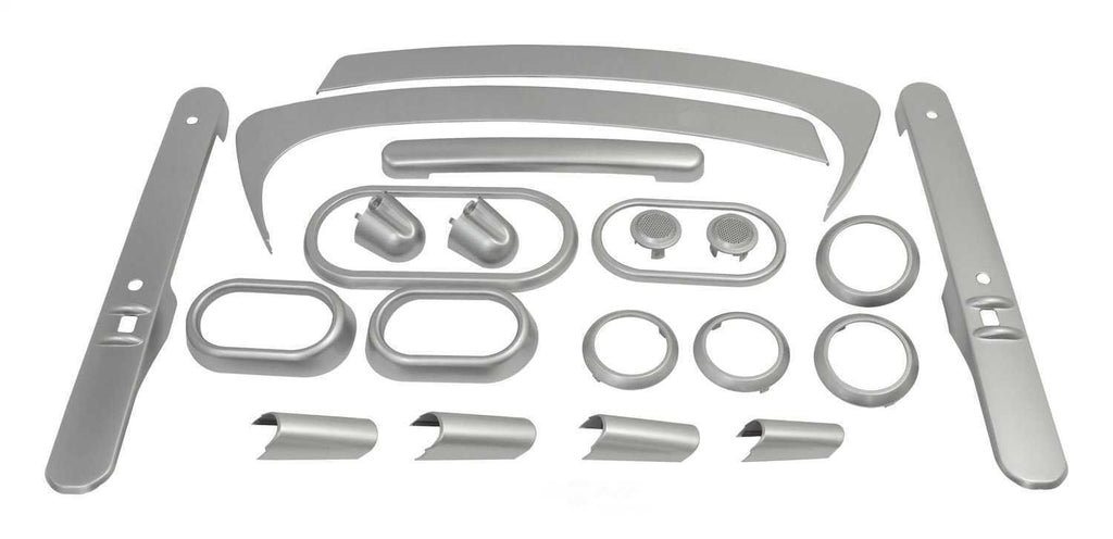 FITS 2007-2010 JEEP WRANGLER JK 2 DOOR COMPLETE BRUSHED SILVER INTERIOR TRIM KIT0