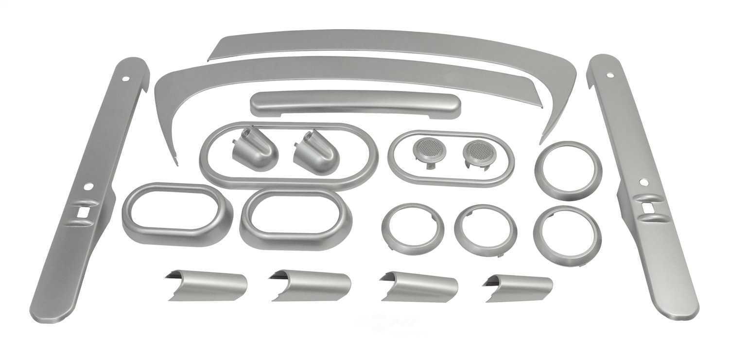FITS 2007-2010 JEEP WRANGLER JK 2 DOOR COMPLETE BRUSHED SILVER INTERIOR TRIM KIT0