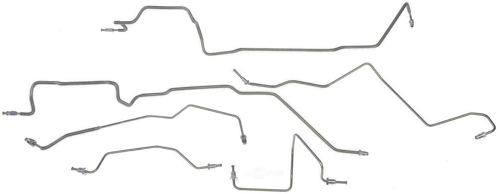 02 DAKOTA EXT CAB 4WD 2 WHEEL ABS 8.25 REAR AXLE STAINLESS STEEL BRAKE LINE KIT2