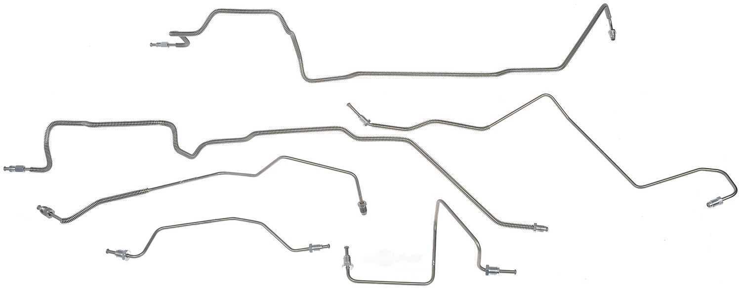 02 DAKOTA EXT CAB 4WD 2 WHEEL ABS 8.25 REAR AXLE STAINLESS STEEL BRAKE LINE KIT2