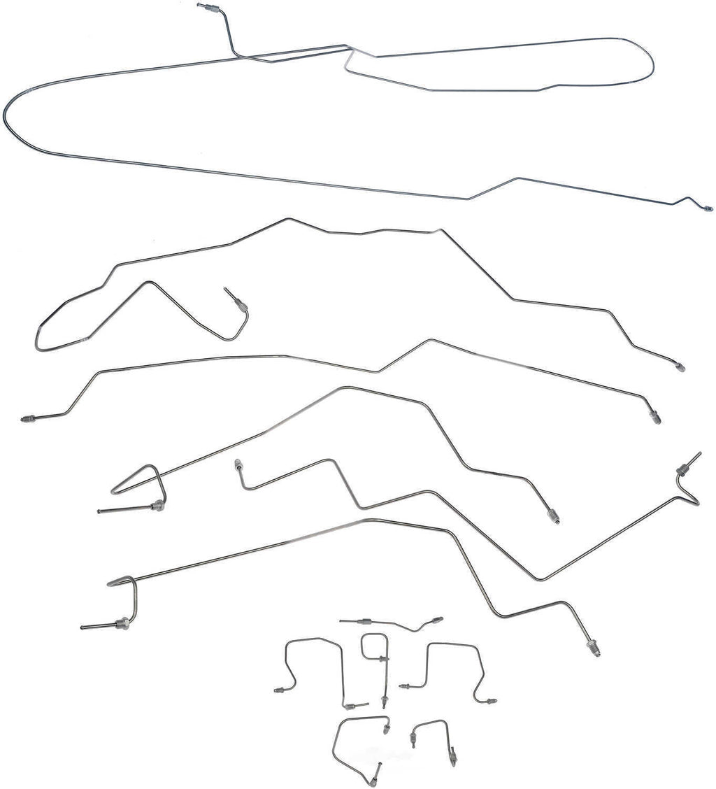 01-02 RAM 2500 EXT CAB 4WD 4-W/ABS 78BED R DISC DANA 80 STAINLESS BRAKE LINE KIT0