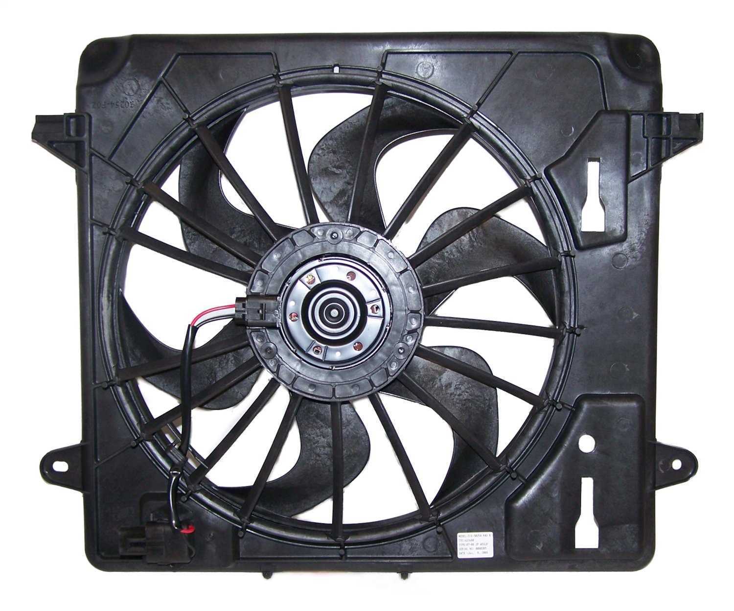 FITS 2007-2008 WRANGLER RADIATOR ELECTRIC COOLING FAN ASSEMBLY0