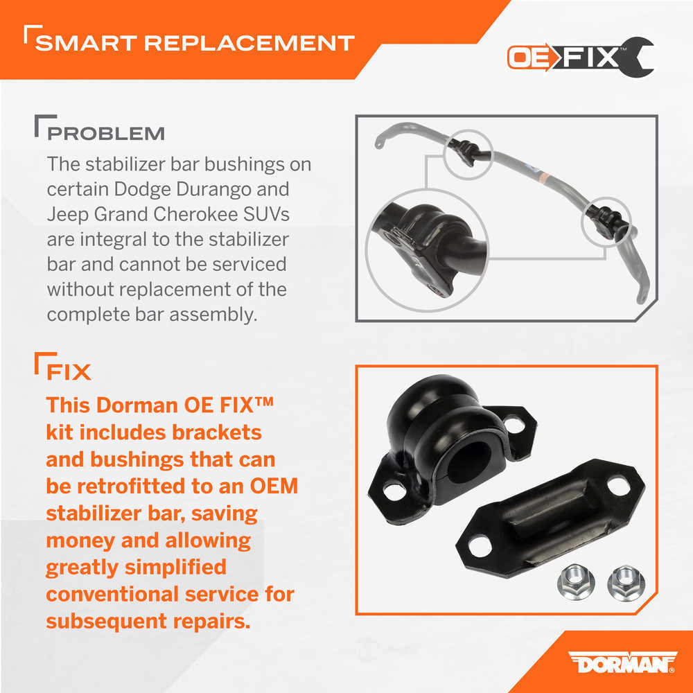 FITS 2016-2022 JEEP GRAND CHEROKEE FRONT 39mm SWAY BAR BRACKET KIT5